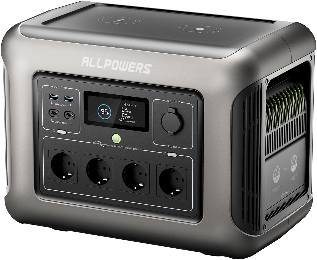 ALLPOWERS R1500 tragbare Powerstation 1152Wh LiFePO4 1800W Solargenerator Schnellladung 40 Minuten APP Steuerung Camping Notstrom-Cottauphaus