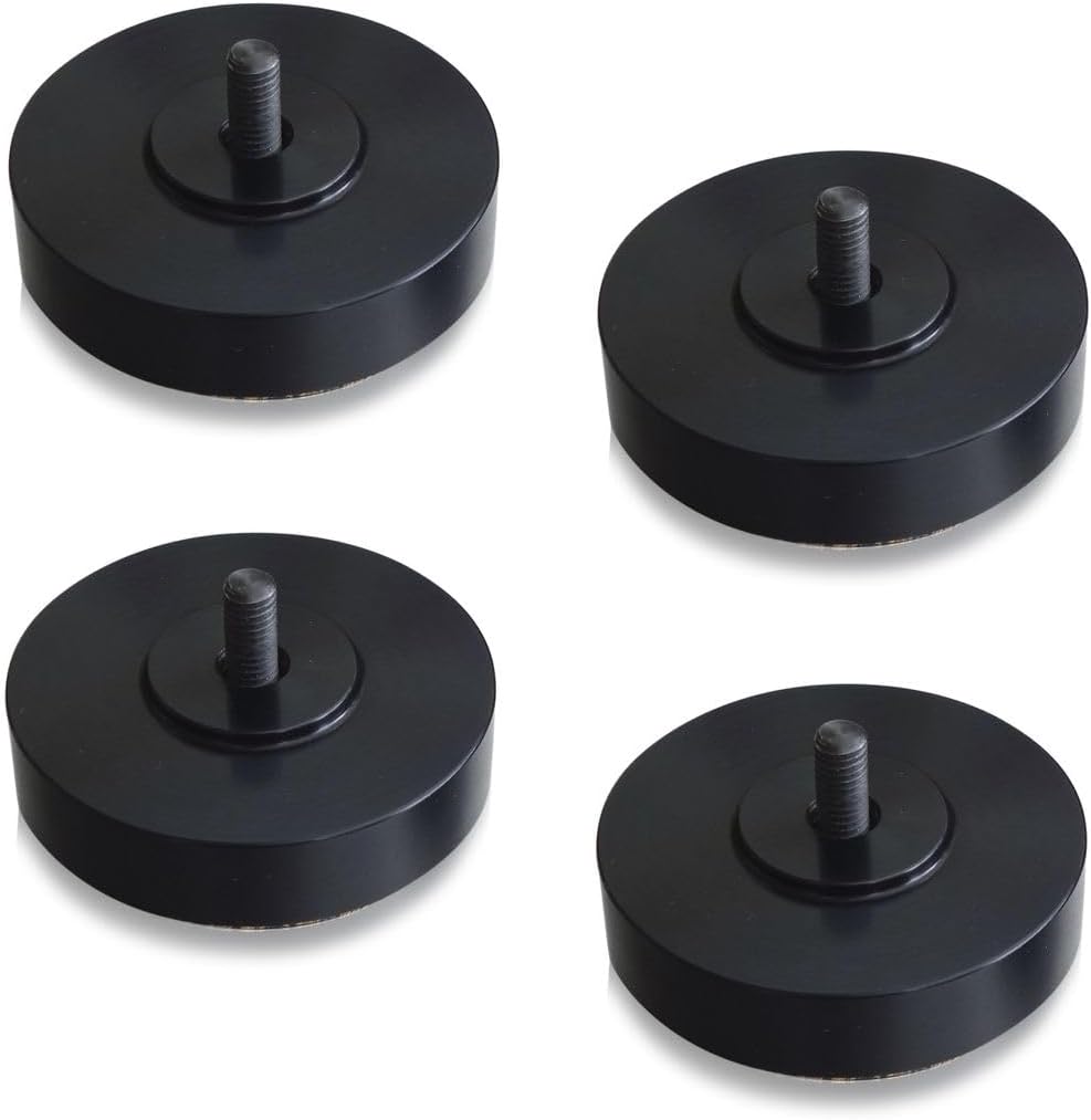 TALIS PRO M Absorber 4er Set bis 50 kg, M8 Schwarz, HiFi Gerätefüße zur Vibrationsdämpfung für Verstärker, Lautsprecher und Audio Komponenten, Made in Germany-Cottauphaus