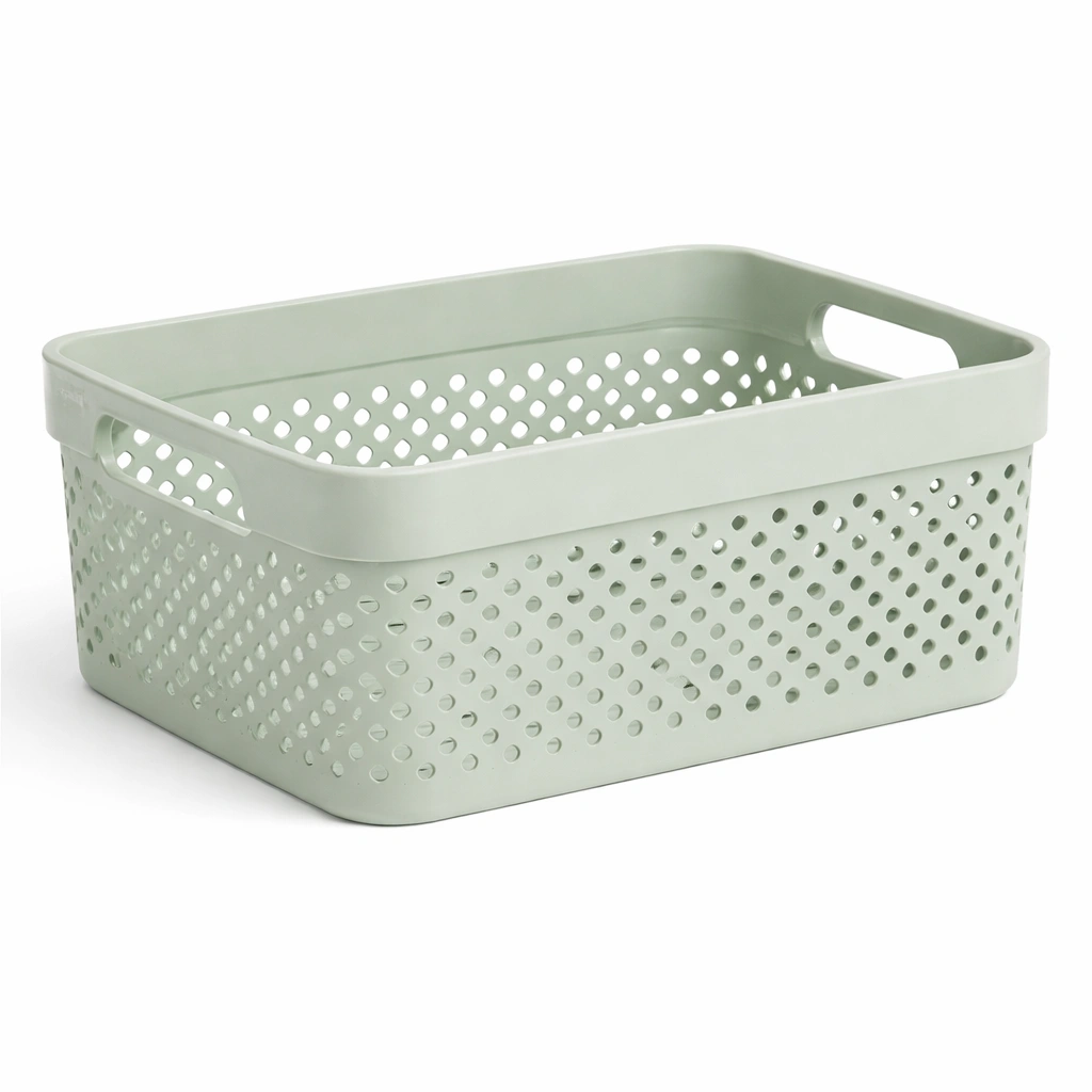 Panier de rangement perfor vert clair-CasaveraLiving