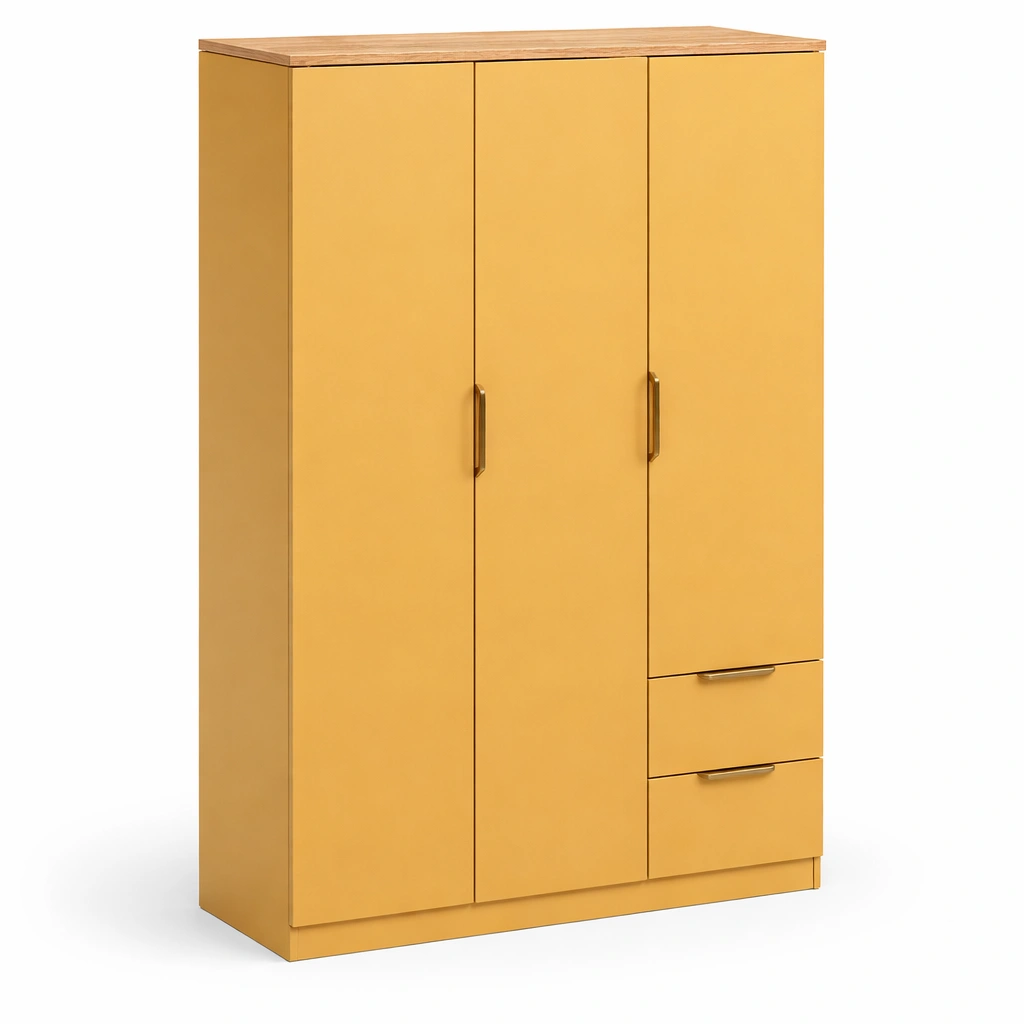 Armoire jaune moderne avec tiroirs-CasaveraLiving