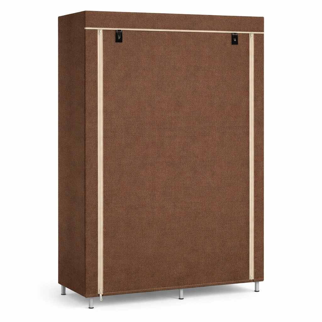 Armoire textile marron avec fermeture-CasaveraLiving