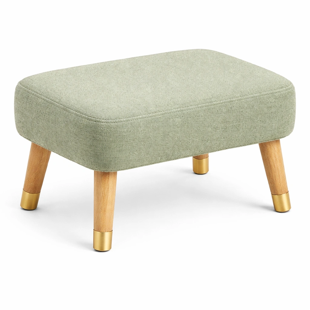 Repose pieds tissu vert clair-CasaveraLiving