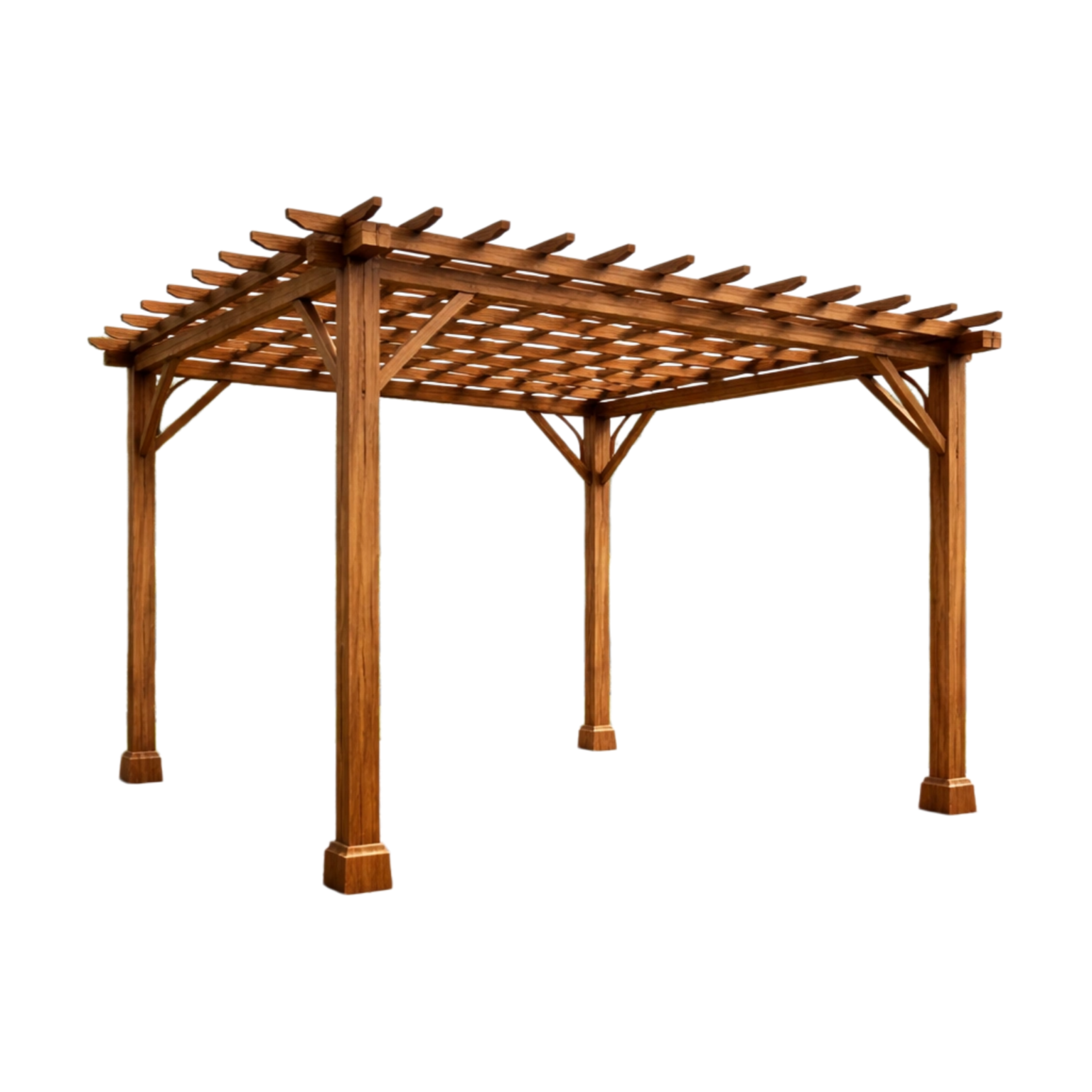 Pergola carrée en bois massif d'acacia 300x300x250 cm-Homezenora