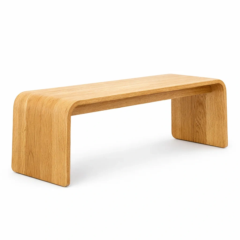 Banc en chêne courbé-DWELLMEADOW