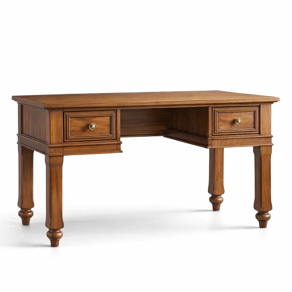 Bureau en bois avec tiroirs 120 x 60 x 75 cm-NESTARTISAN