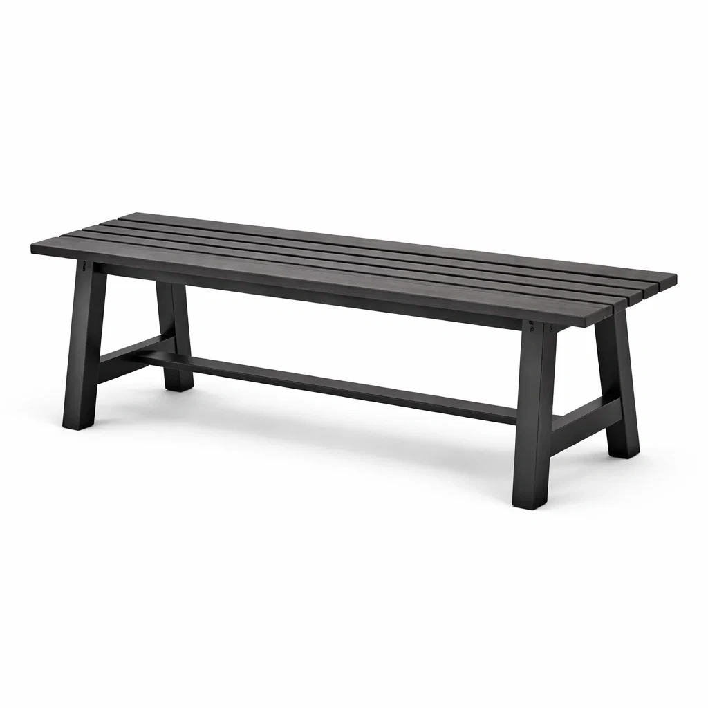 Banc extérieur en aluminium noir-dwellparlor
