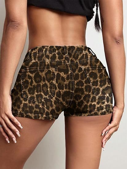 High Stretchy Low Rise Jean Shorts for Women, Y2K MIni Denim Shorts Sexy Summer