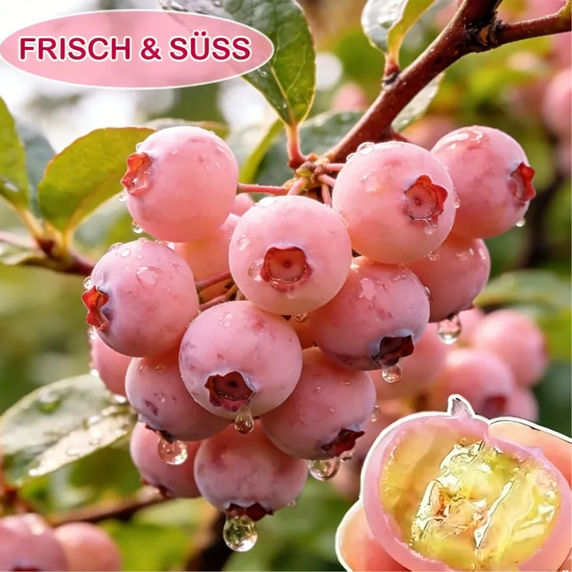 🔥Über 50.000 verkauft!💟Premium Pinke Heidelbeersamen – 😋Ein einzigartig köstlicher Geschmack