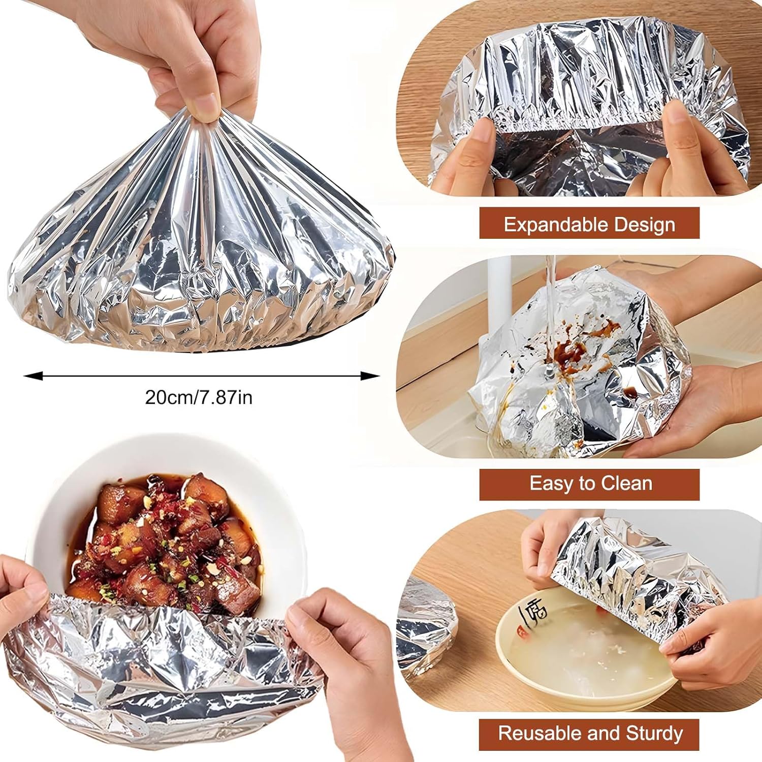 🍲🔥 Couvercle en aluminium isolant pour table et récipient alimentaire