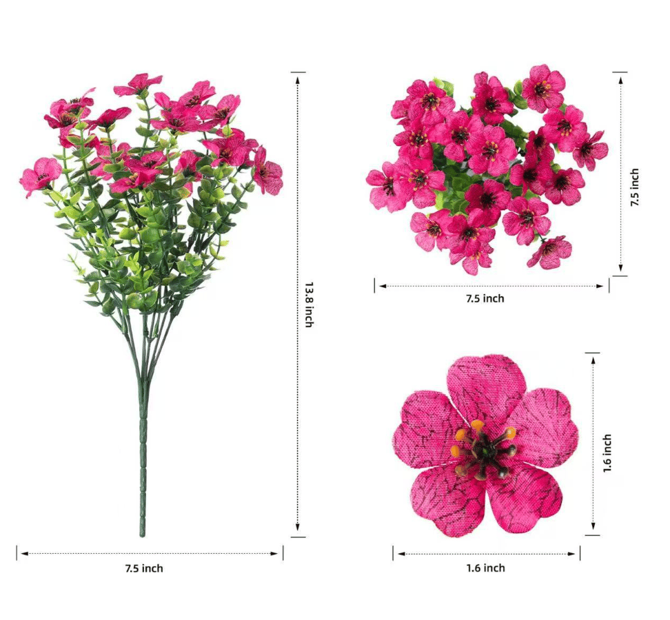 🔥Décoration florale artificielle résistante aux UV et à l'eau pour l'extérieur et l'intérieur ✅