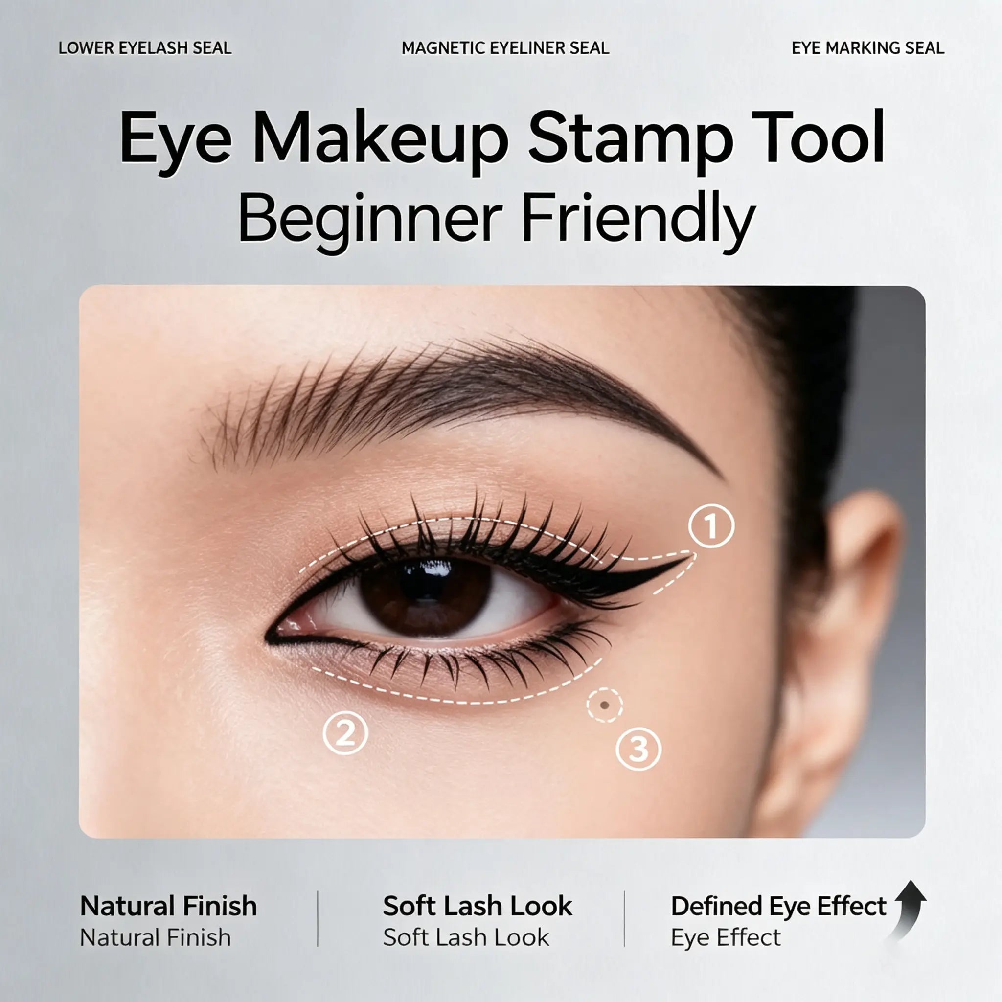 🥳BUY 1 GET 1 FREE💋50K+ SOLD!🔥 50% OFF! 3-in-1 Kit: Eyeliner and Lower Lash Stamp