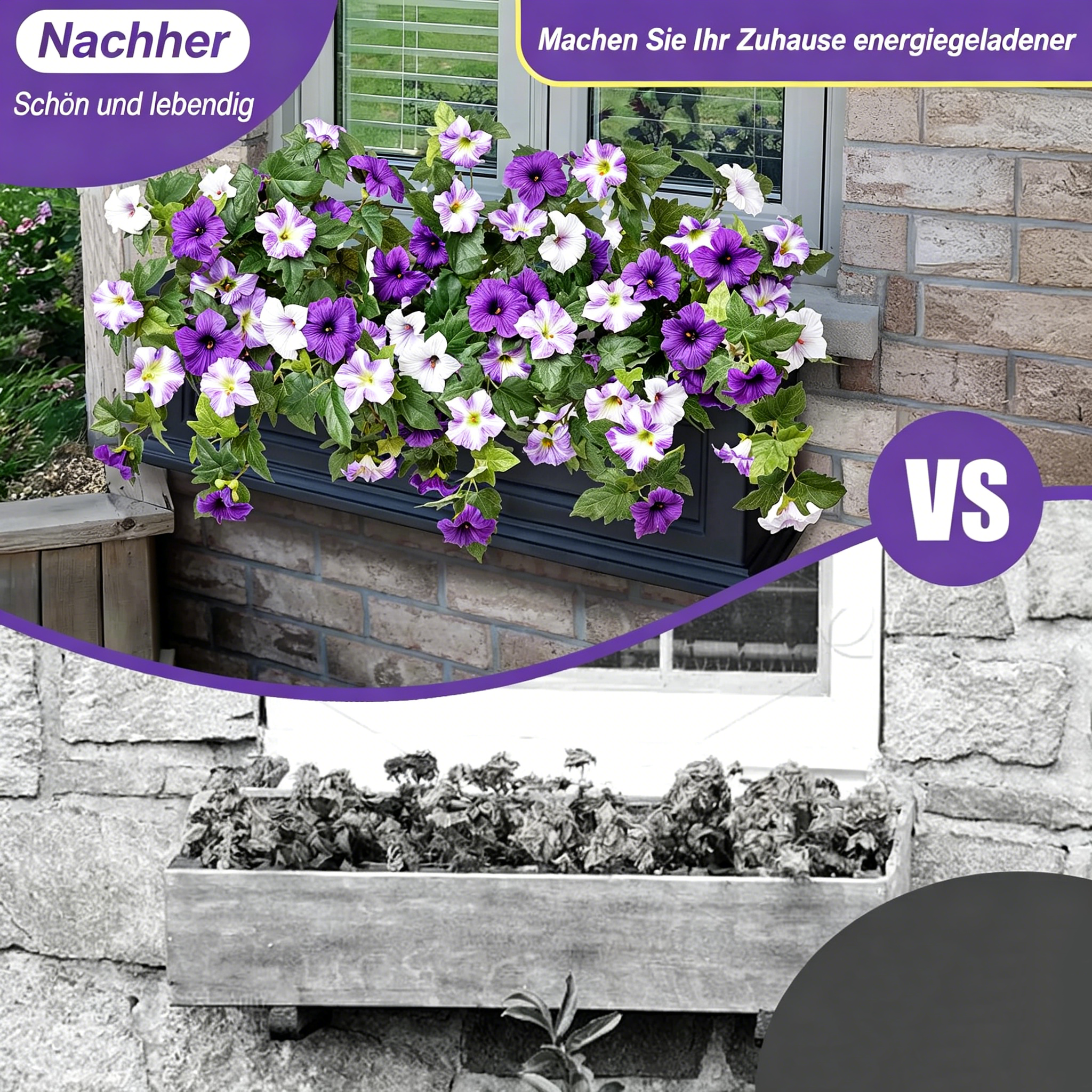 Blitzangebot✨UV-beständige künstliche Petunien💐Begrenzter Vorrat!