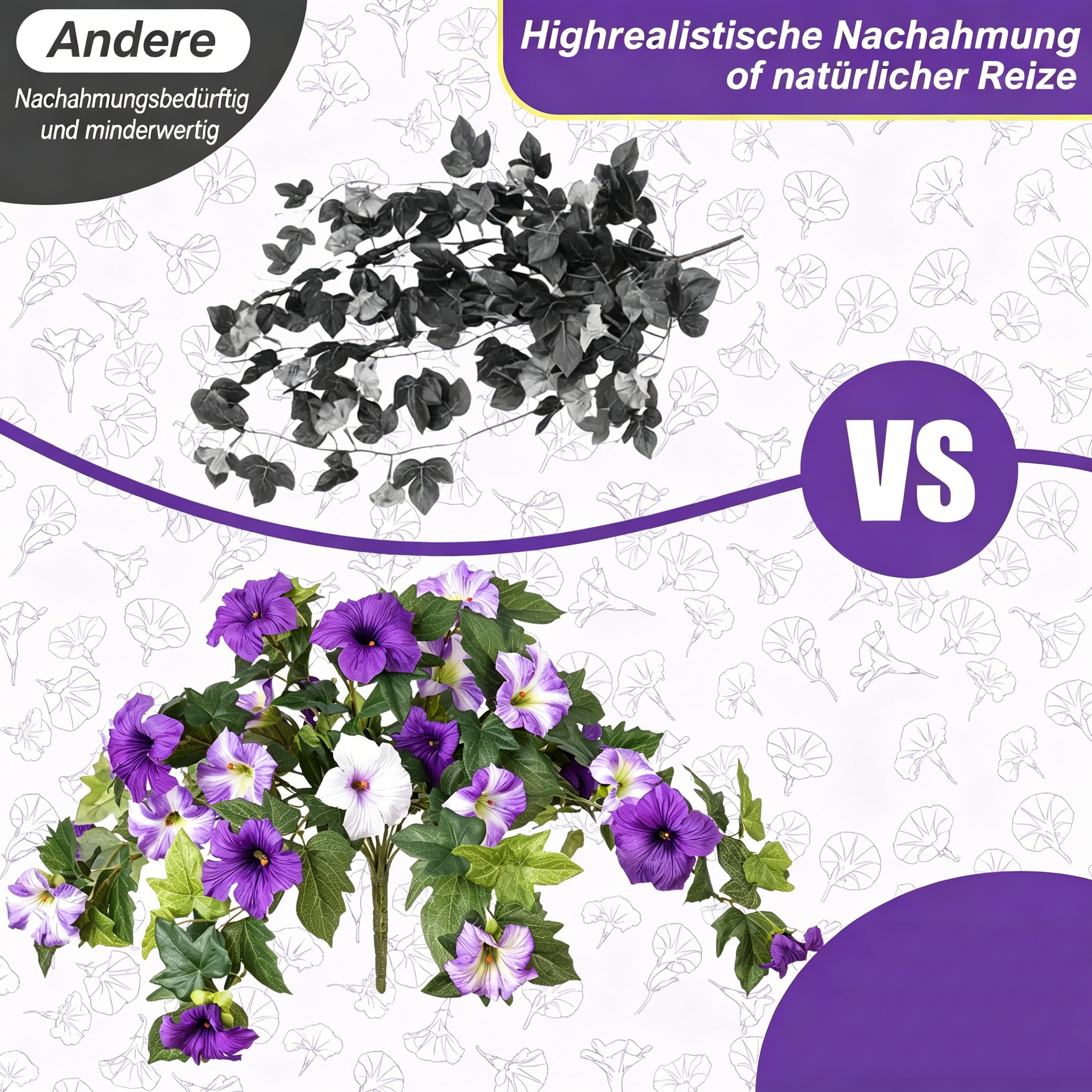 Blitzangebot✨UV-beständige künstliche Petunien💐Begrenzter Vorrat!