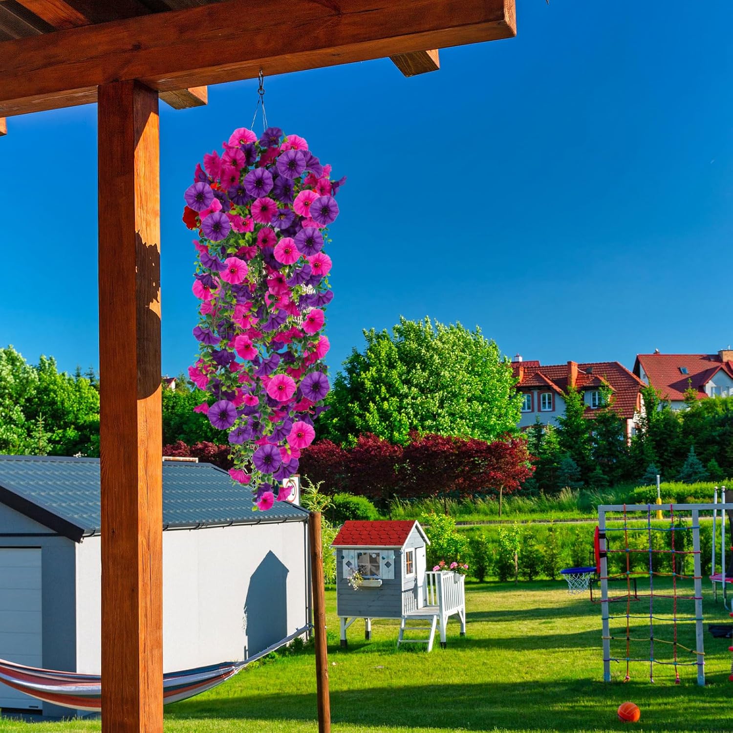 Künstliche Blumen, Dekoblumen, Zierblumen für Hausgarten, Veranda, Fensterkasten, Hof und saisonale Feste