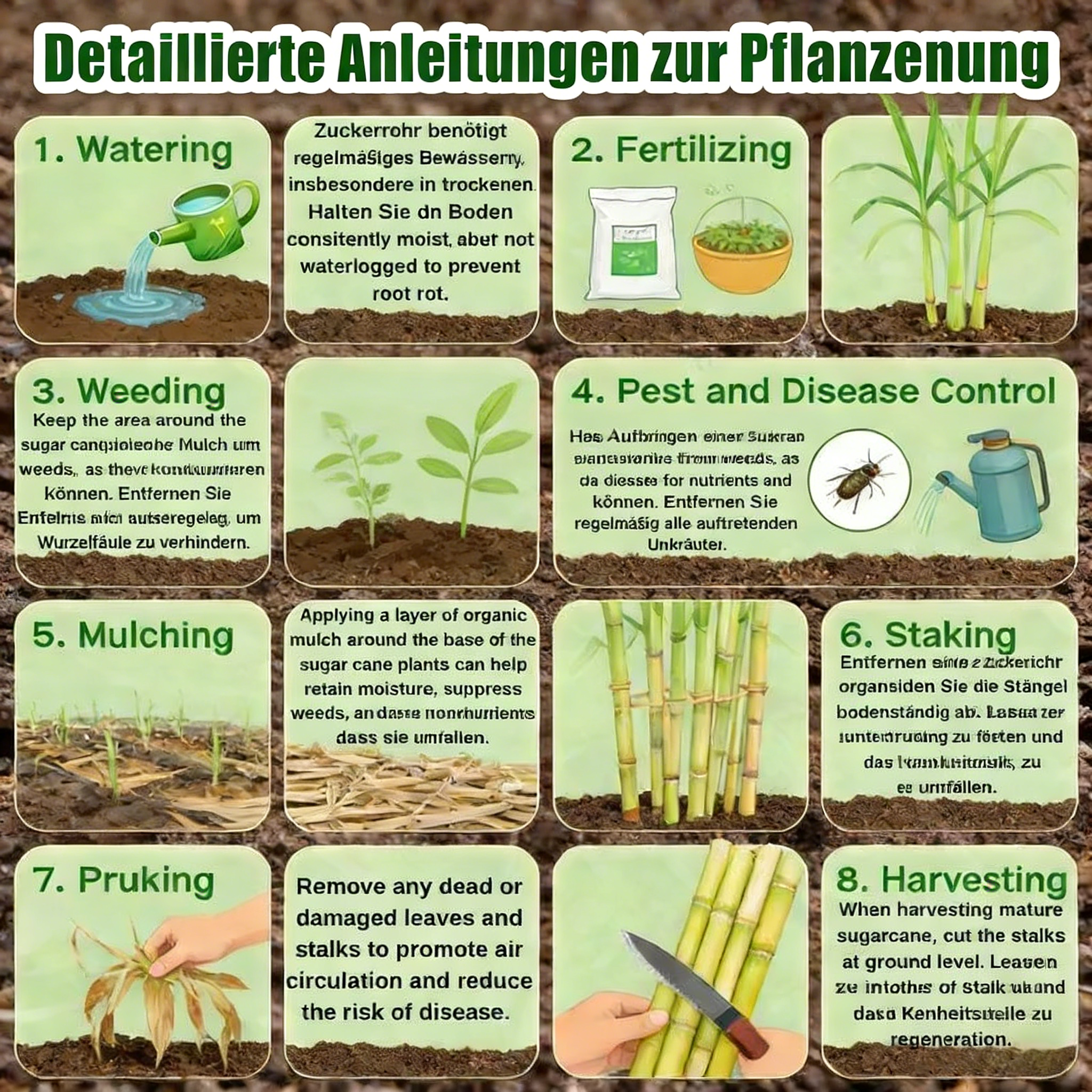 Zuckerrohr selbst anbauen! 🌱 Zuckerrohrsamen