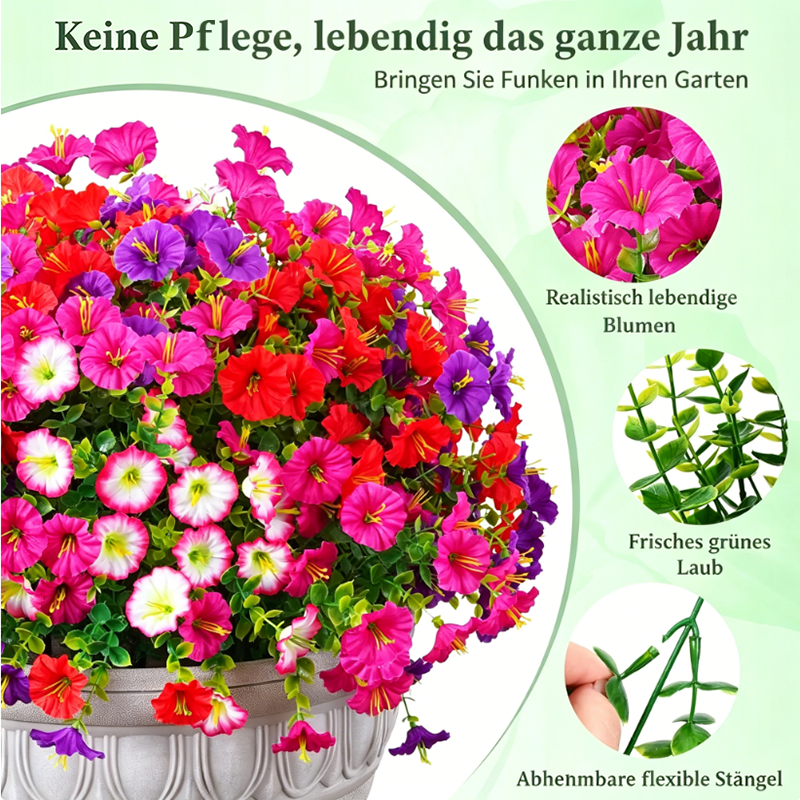🔥Letzter Tag: 60 % Rabatt!🔥 UV-beständige künstliche Petunien