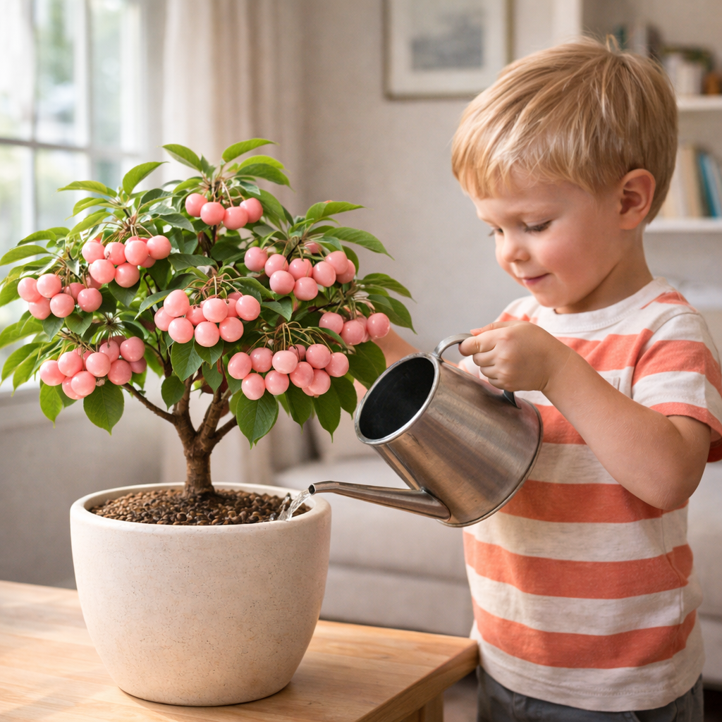 Graines de mini cerises roses sucrées – Croquantes, juteuses et faciles à cultiver à la maison