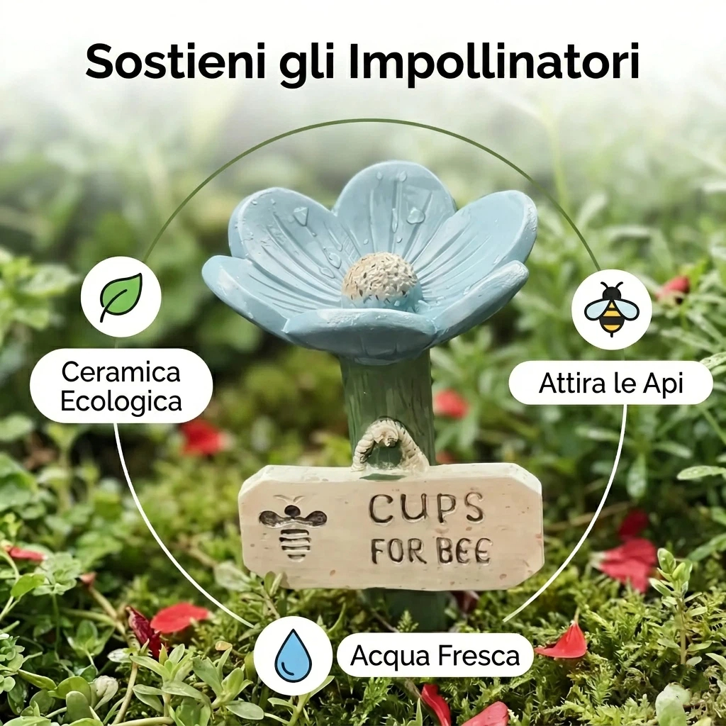 ⏳Offerta a tempo limitato: 50% di sconto sull'abbeveratoio per api a forma di fiore 🐝💧