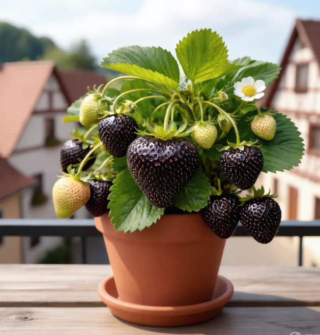 Riesen-Erdbeersamen der Sorte „Black Diamond“ – süß, nahrhaft und einfach zu Hause anzubauen