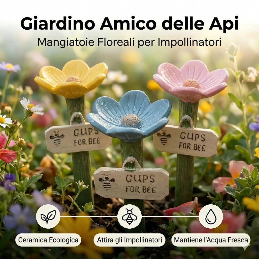⏳Offerta a tempo limitato: 50% di sconto sull'abbeveratoio per api a forma di fiore 🐝💧