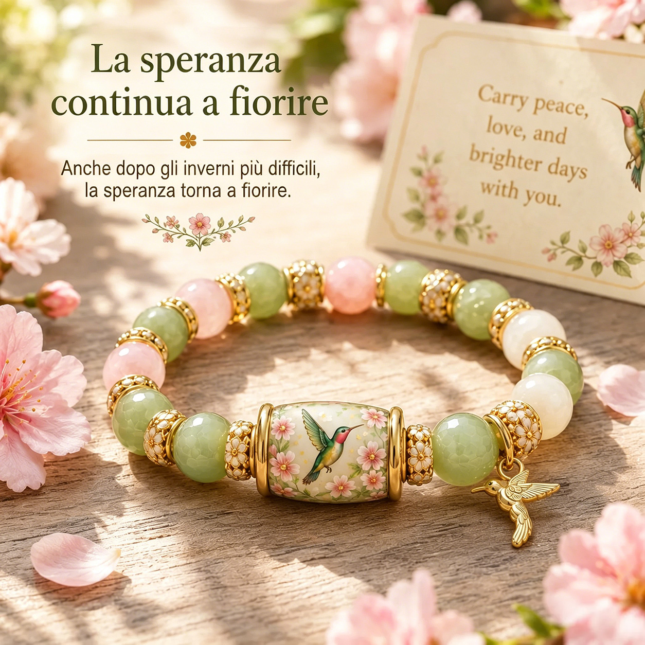 🌿 Auguri di amore, pace e primavera 💖 | Braccialetto in edizione limitata 2026 – con confezione regalo inclusa