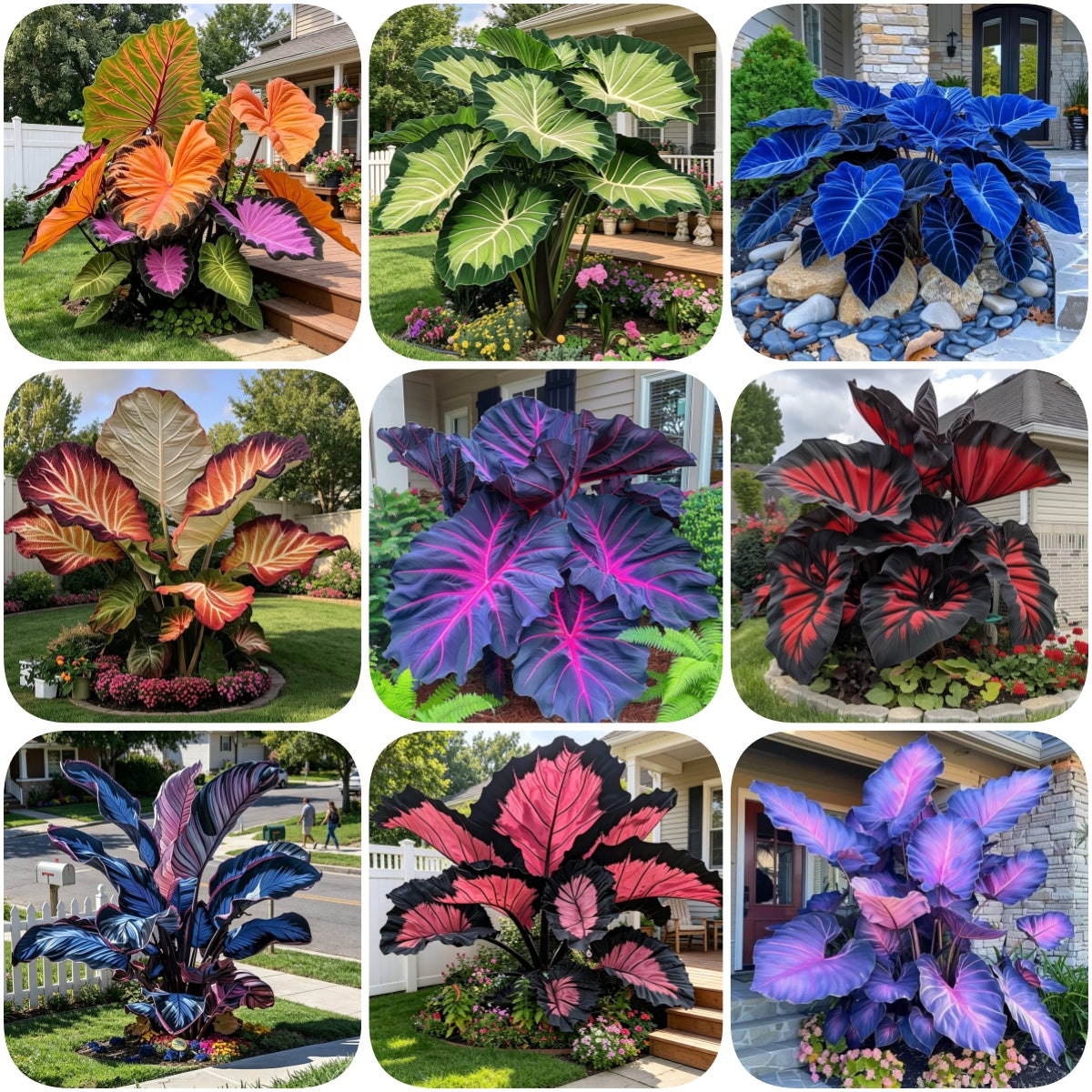 🌈 Bulbi di Caladium Giganti 🎊 Il mago del colore che crea un giardino da sogno 🌿✨