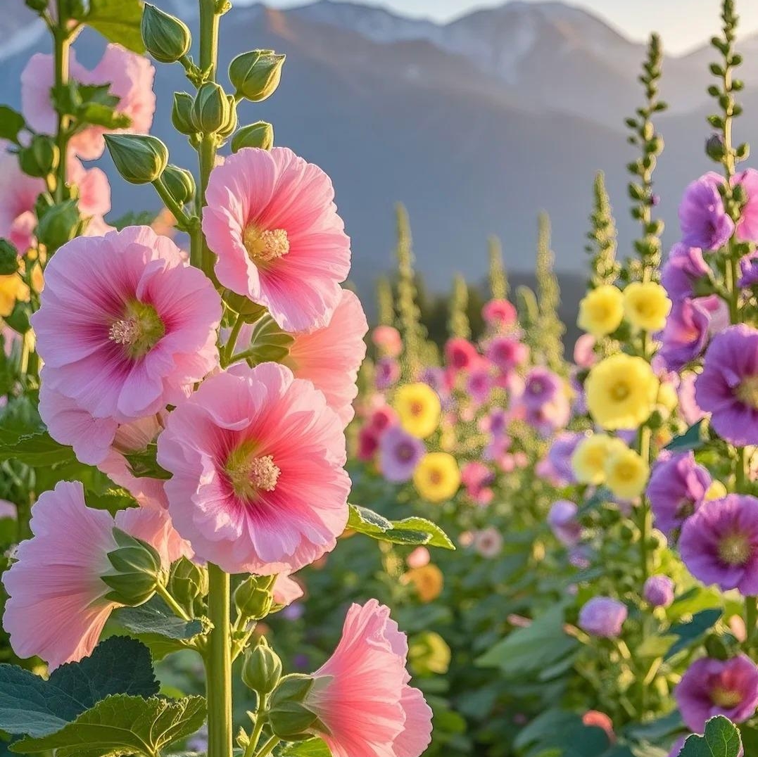 🌸Hollyhock Seeds — Grows Up to 2 Meters Tall
