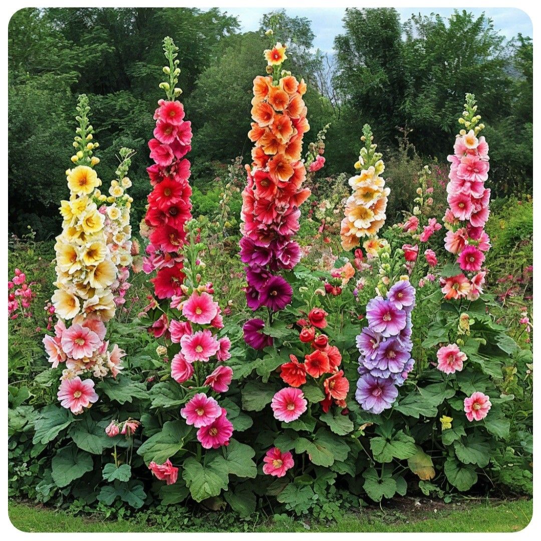 🌸Hollyhock Seeds — Grows Up to 2 Meters Tall