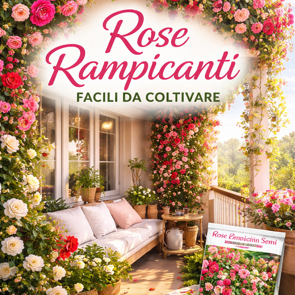Rose Rampicanti 🌹 Semi Facili da Coltivare per Muri, Balconi e Giardini