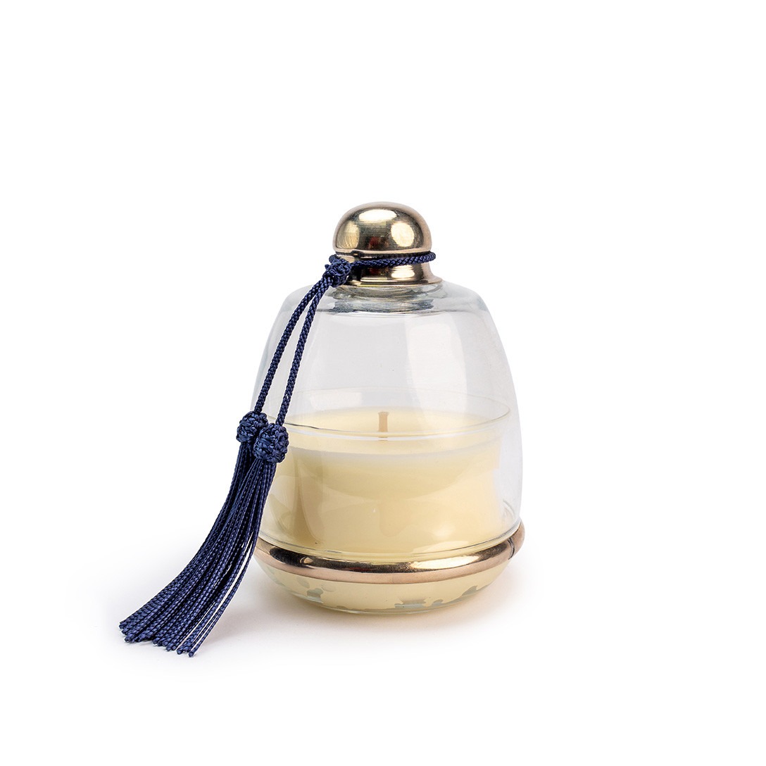 Cloche Pompons Bleu Nuit