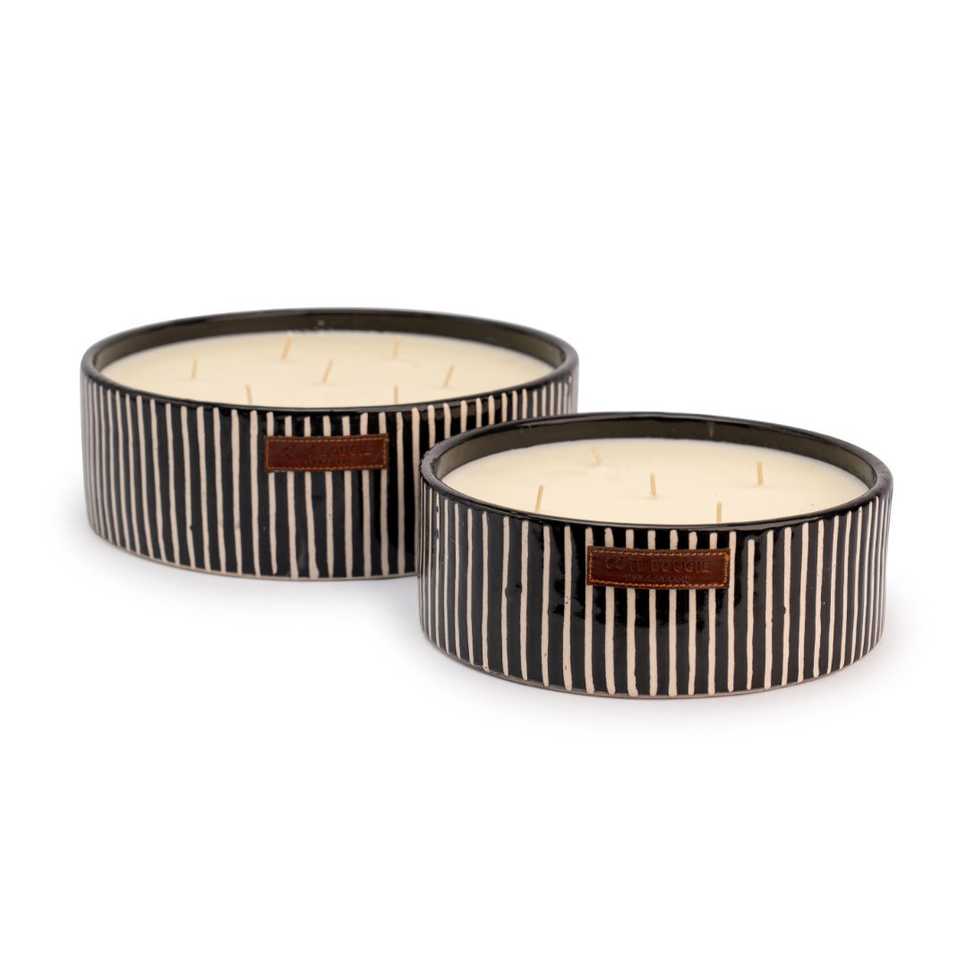 BOUGIE PLATE ZÉBRÉ