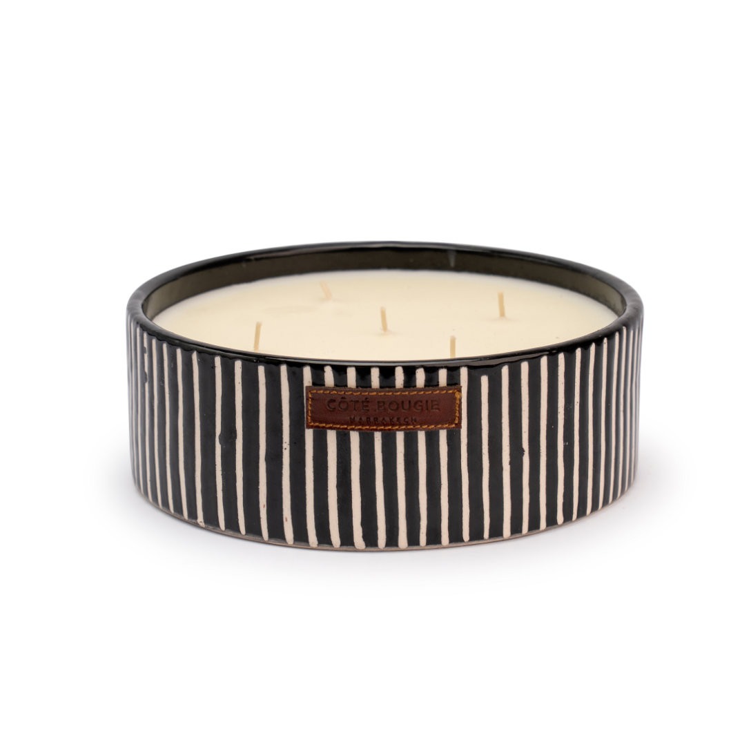 BOUGIE PLATE ZÉBRÉ