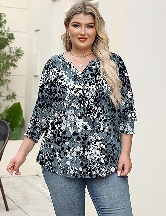 Women's Lapel Long Sleeve Trendy Blouses Beautiful Flower Colorful Shirts Casual Lightweight Loose Fit Comfy Top