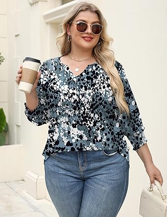 Women's Lapel Long Sleeve Trendy Blouses Beautiful Flower Colorful Shirts Casual Lightweight Loose Fit Comfy Top