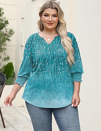 Women's Lapel Long Sleeve Trendy Blouses Beautiful Flower Colorful Shirts Casual Lightweight Loose Fit Comfy Top