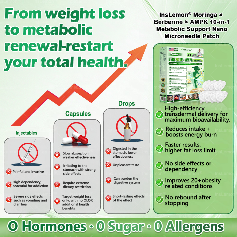 🥦𝐈𝐧𝐬𝐋𝐞𝐦𝐨𝐧® 𝗠𝗼𝗿𝗶𝗻𝗴𝗮 × 𝗕𝗲𝗿𝗯𝗲𝗿𝗶𝗻𝗲 × 𝗔𝗠𝗣𝗞 𝟭𝟬-𝗶𝗻-𝟭 𝗠𝗲𝘁𝗮𝗯𝗼𝗹𝗶𝗰 𝗦𝘂𝗽𝗽𝗼𝗿𝘁 𝗡𝗮𝗻𝗼 𝗠𝗶𝗰𝗿𝗼𝗻𝗲𝗲𝗱𝗹𝗲 𝗣𝗮𝘁𝗰𝗵🇺🇸(𝐉𝐮𝐬𝐭 𝐨𝐧𝐜𝐞 𝐚 𝐝𝐚𝐲, 𝐯𝐢𝐬𝐢𝐛𝐥𝐞 𝐜𝐡𝐚𝐧𝐠𝐞𝐬 𝐢𝐧 𝟕 𝐝𝐚𝐲𝐬） ✅ 𝐅𝐨𝐫 𝐨𝐛𝐞𝐬𝐢𝐭𝐲, 🅛🅞🅞🅢🅔 🅢🅚🅘🅝,𝐝𝐢𝐚𝐛𝐞𝐭𝐞𝐬, 𝐬𝐥𝐞𝐞𝐩 𝐚𝐩𝐧𝐞𝐚, 𝐣𝐨𝐢𝐧𝐭 𝐢𝐬𝐬𝐮𝐞𝐬, 𝐚𝐧𝐝 𝐦𝐨𝐫𝐞
