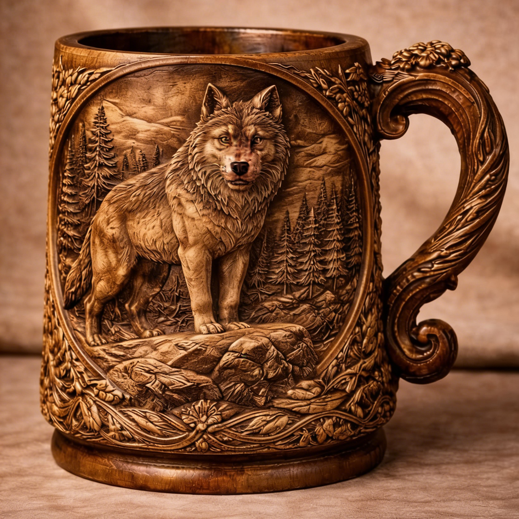 ⏰Last Day Promotion 49% 🔥Hand-carved wooden art relief cups
