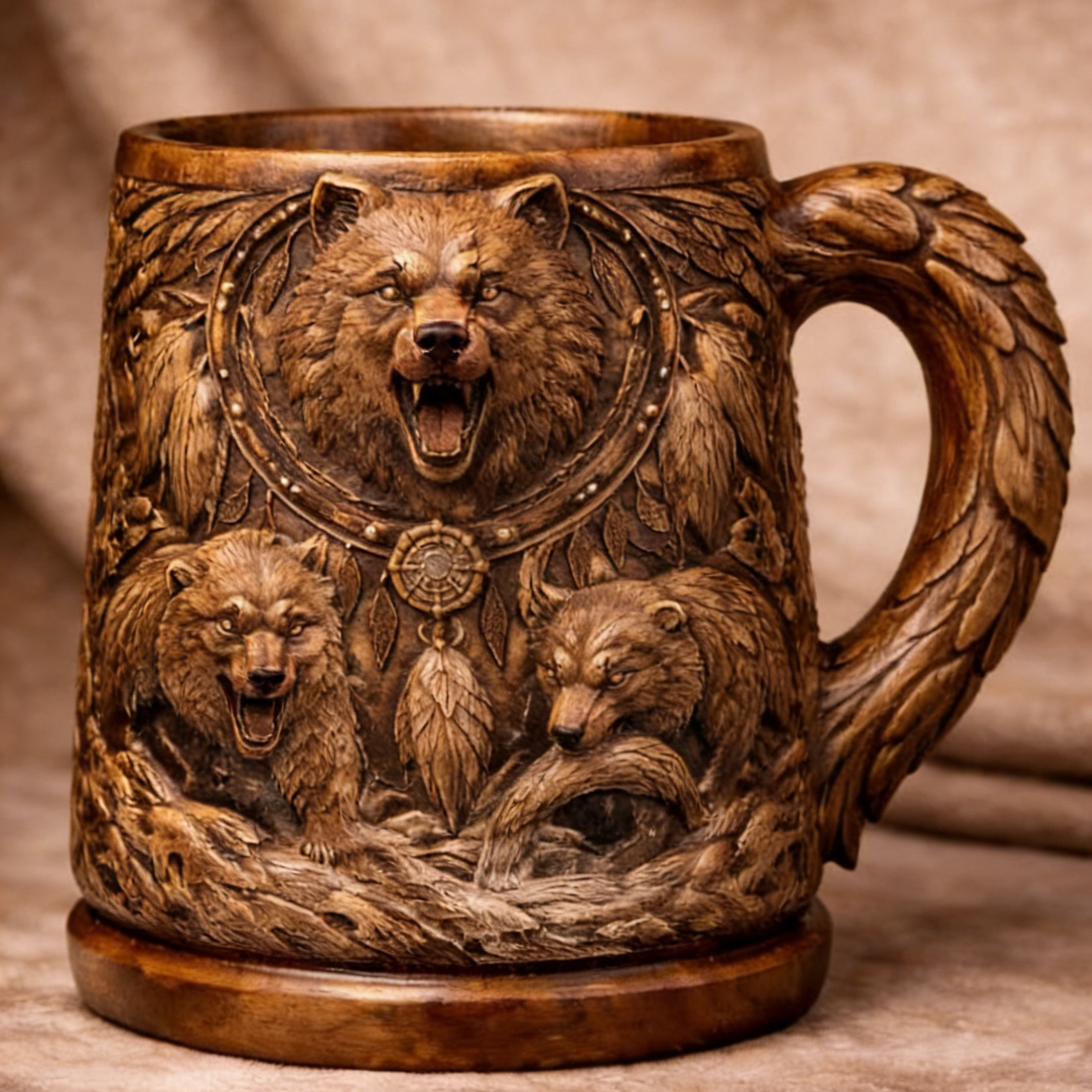 ⏰Last Day Promotion 49% 🔥Hand-carved wooden art relief cups