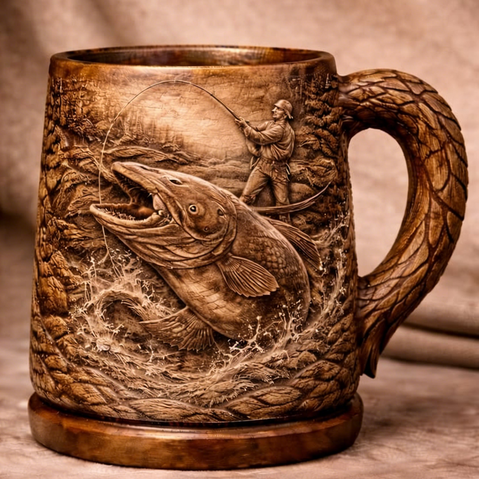 ⏰Last Day Promotion 49% 🔥Hand-carved wooden art relief cups