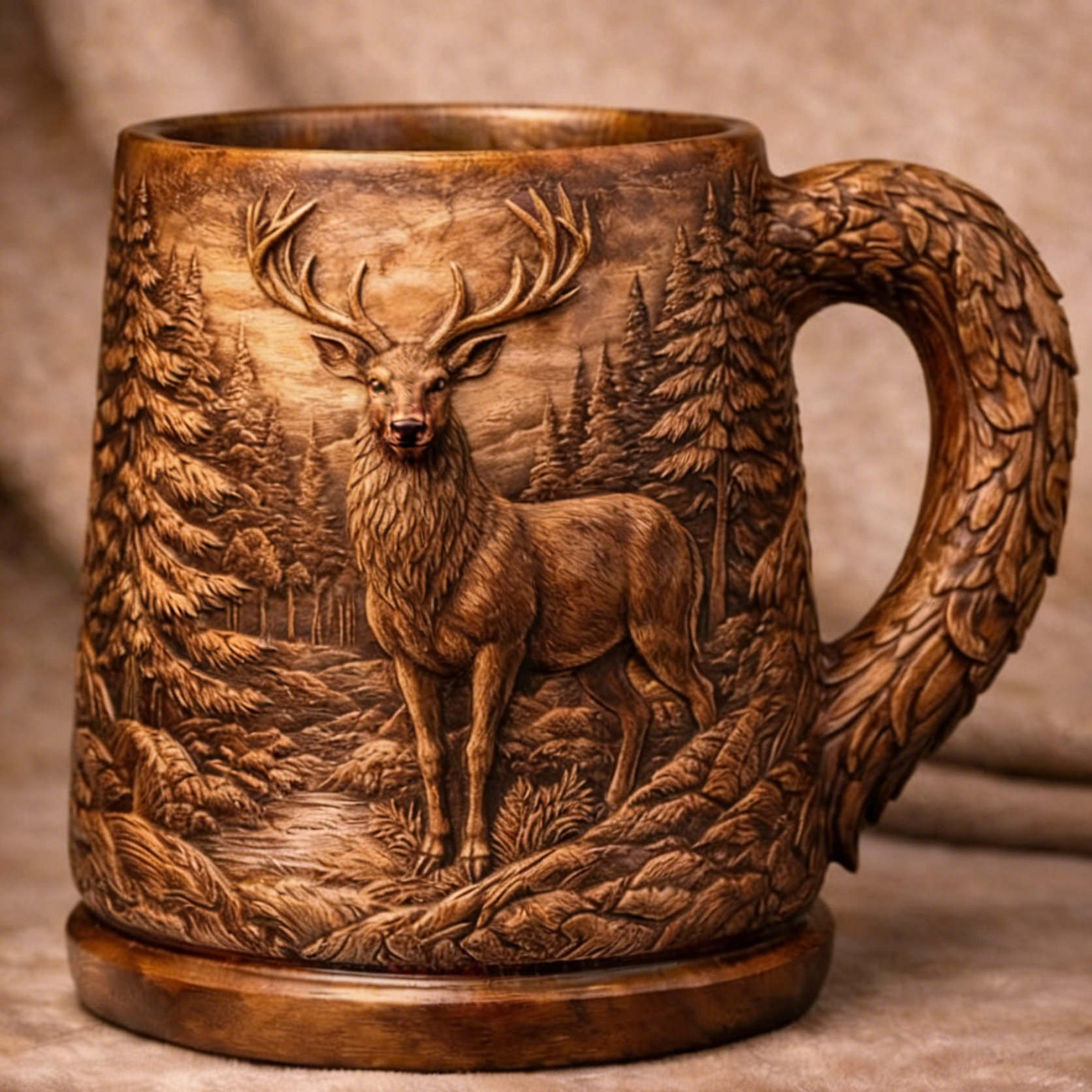 ⏰Last Day Promotion 49% 🔥Hand-carved wooden art relief cups