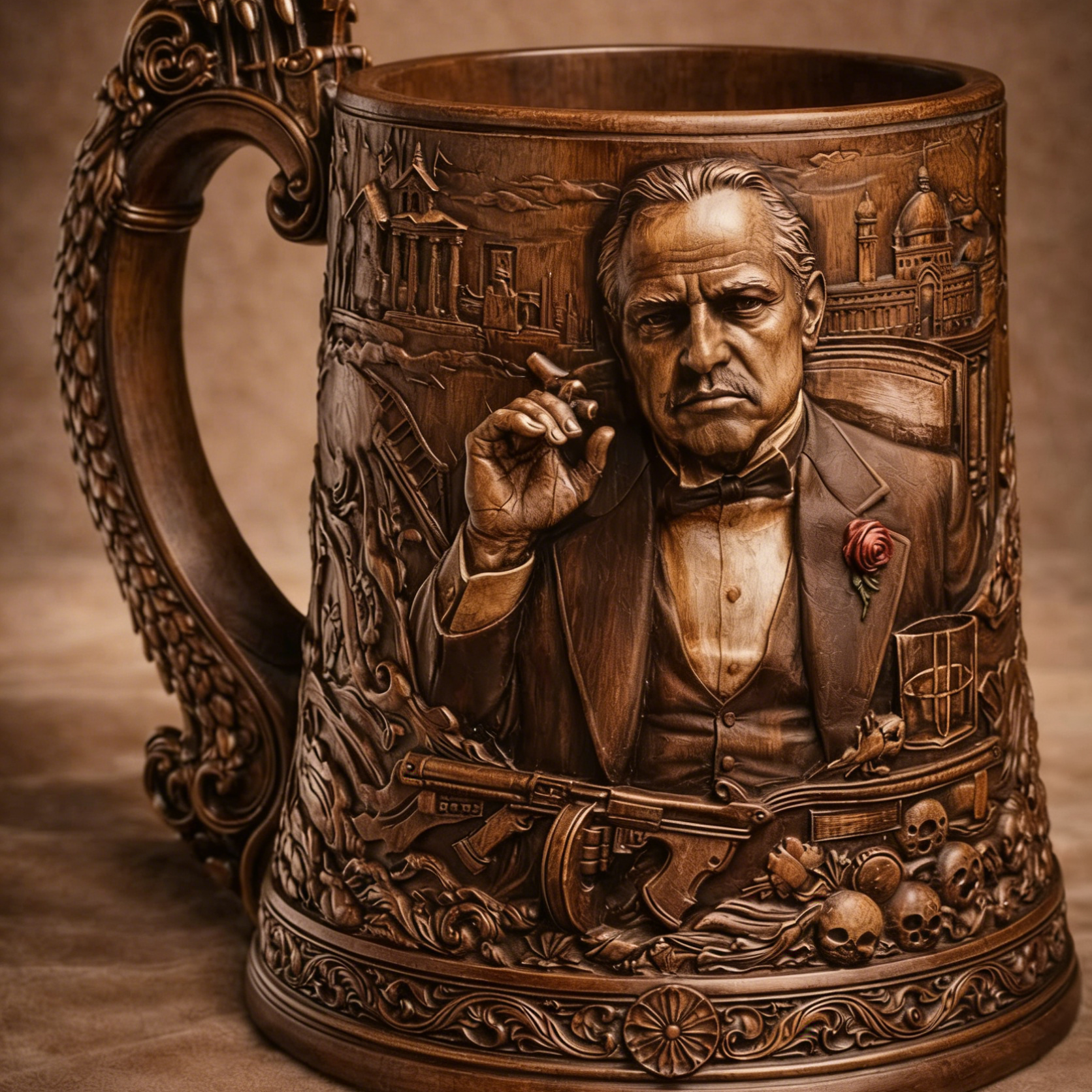 ⏰Last Day Promotion 49% 🔥Hand-carved wooden art relief cups
