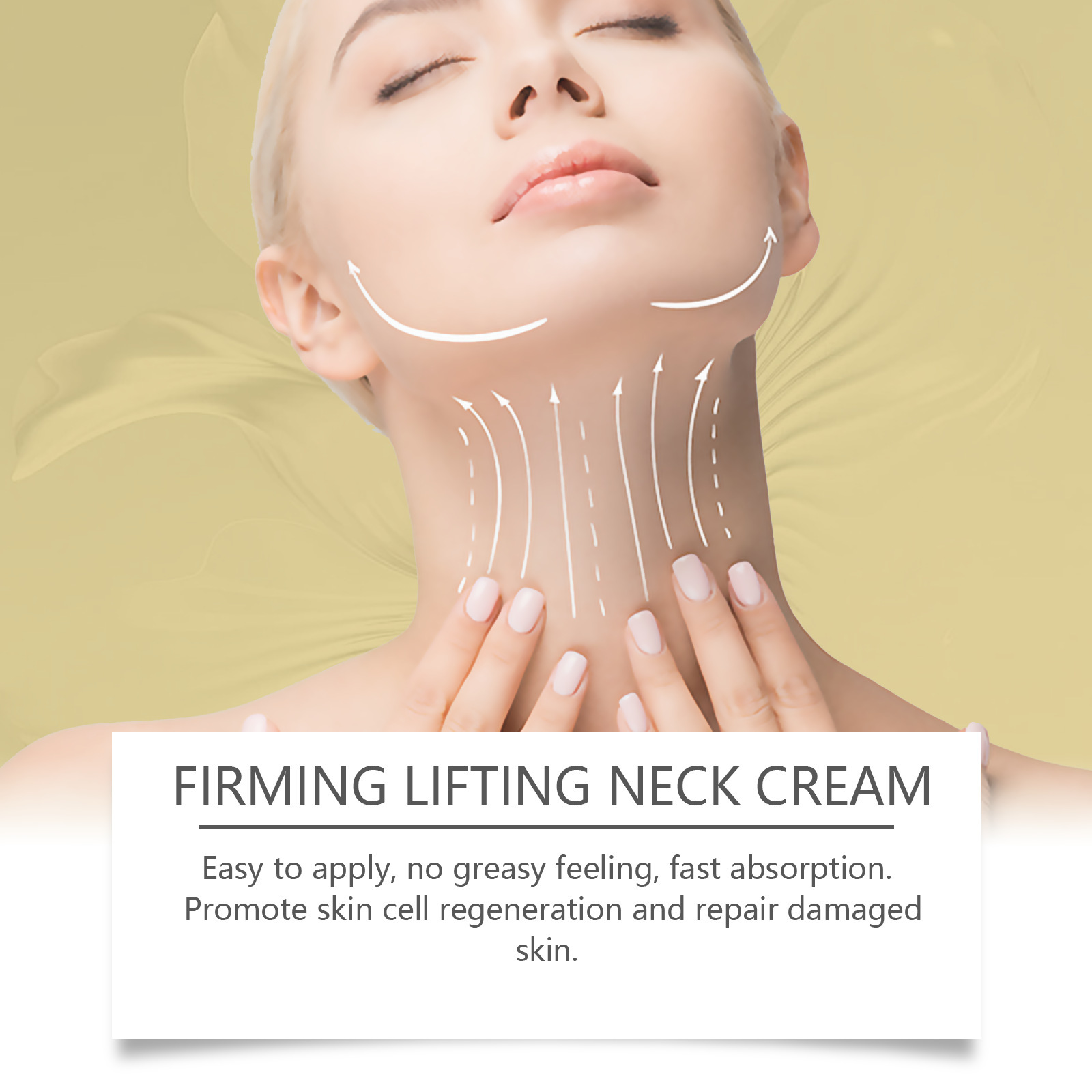 Firming Neck Cream - Anti-Aging Neck Tightening Cream with Roller Applicator