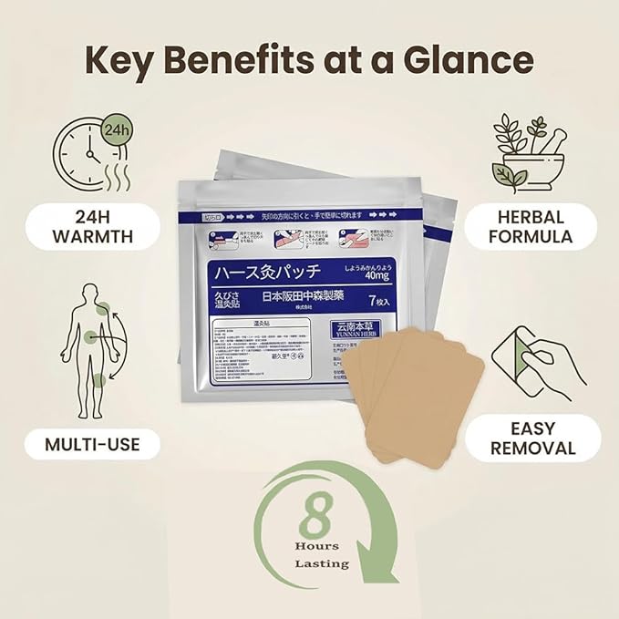 Herbal Heat Patches (7-Pack) — Suitable for Muscles and Joints