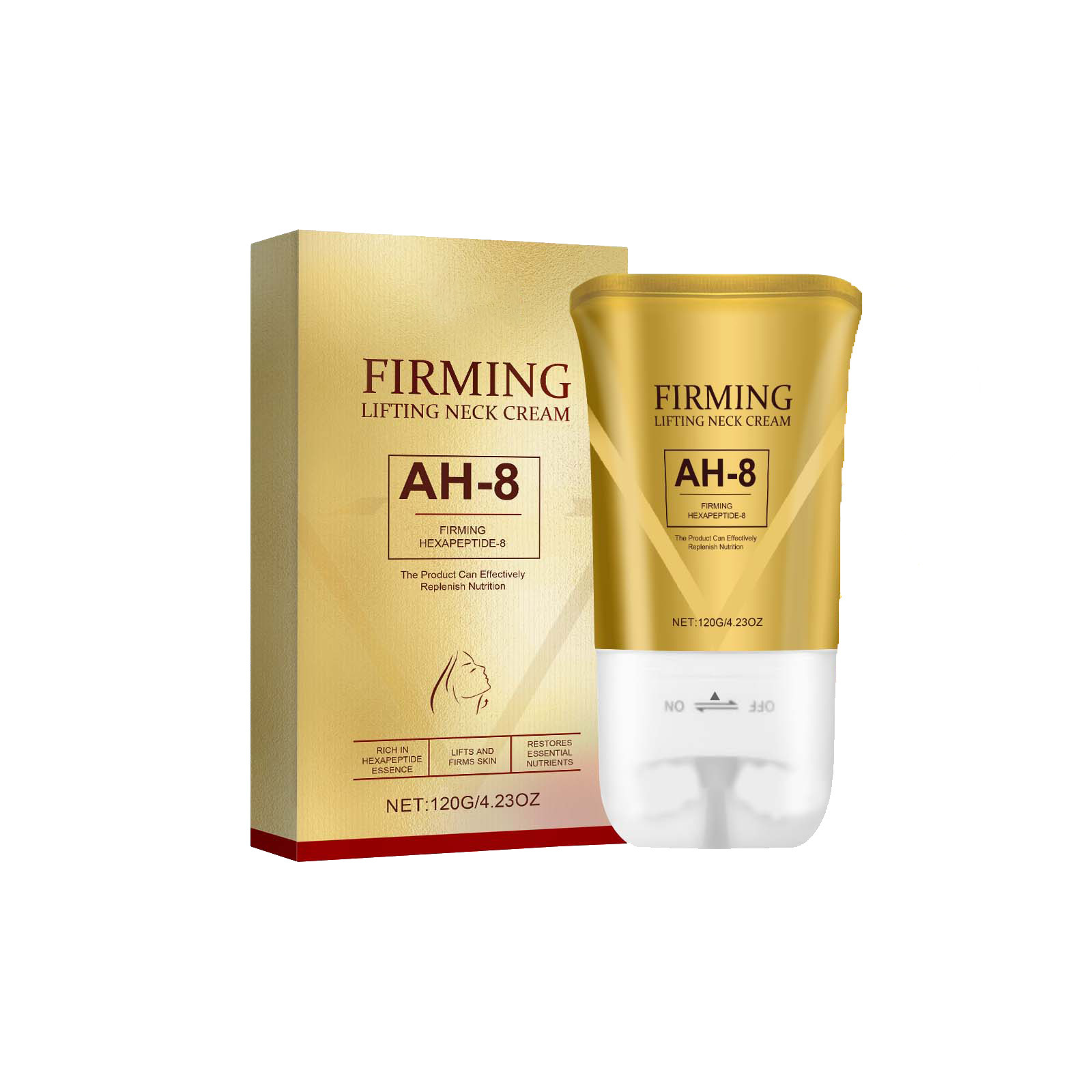Firming Neck Cream - Anti-Aging Neck Tightening Cream with Roller Applicator
