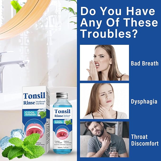 Tonsil Stone Care Mouthwash to Help Freshen Breath & Soothe Tonsils