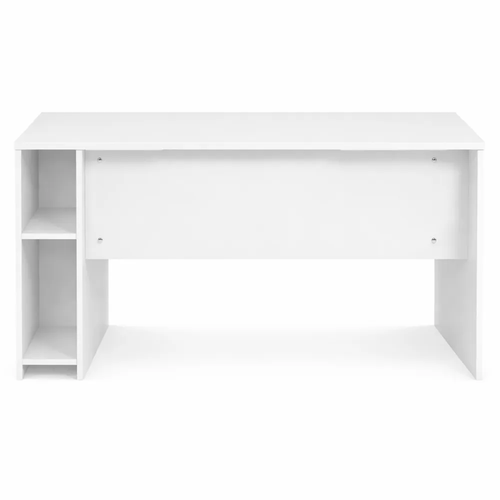 Scrivania Angolare per Computer in Legno, Bianco, 125.9x135.9x72 cm