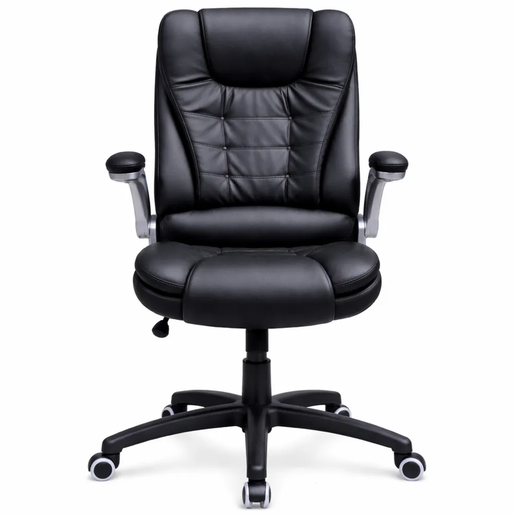 Sedia da ufficio ergonomica con schienale alto e poggiapiedi