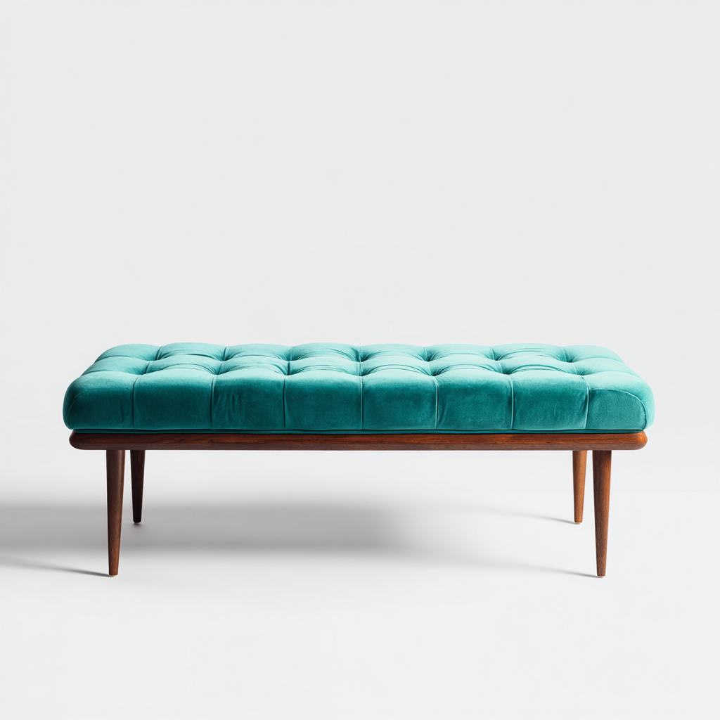 Panca da ingresso imbottita rivestimento velluto 120x40x45 cm - verde-marrone - stile moderno-Bambooupbay