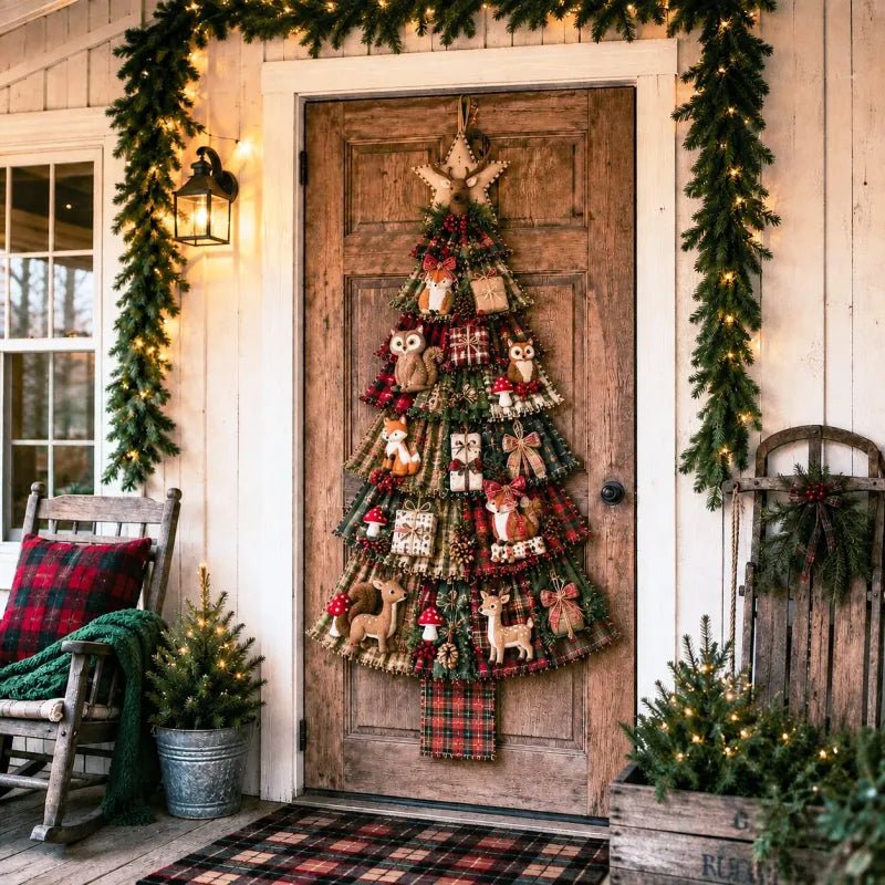🎄 Heirloom Christmas DIY Patchwork Tree Door Hanging
