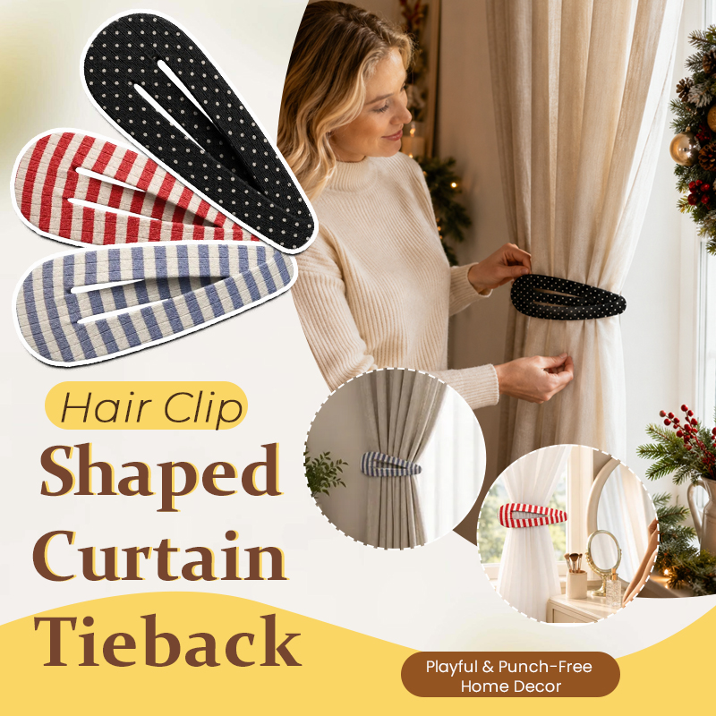Hair Clip Shaped Curtain Tieback - Playful & Punch-Free Home Decor